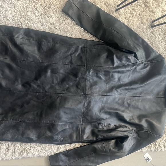 Vintage Emma James Liz Claiborne Leather trench coat - Picture 8 of 8